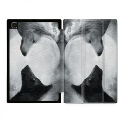 Housse Smart Cover Pour Samsung Galaxy Tab A7 (10.4) Loup Duo