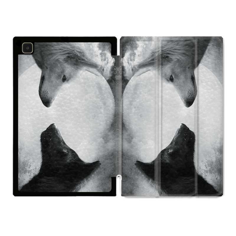 Housse Smart Cover Pour Samsung Galaxy Tab A7 (10.4) Loup Duo