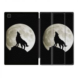 Housse Smart Cover Pour Samsung Galaxy Tab A7 (10.4) Loup Noir