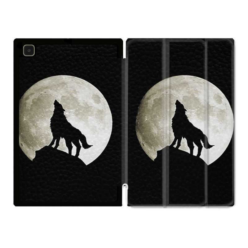 Housse Smart Cover Pour Samsung Galaxy Tab A7 (10.4) Loup Noir