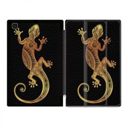 Housse Smart Cover Pour Samsung Galaxy Tab A7 (10.4) Animaux Maori Lezard Noir