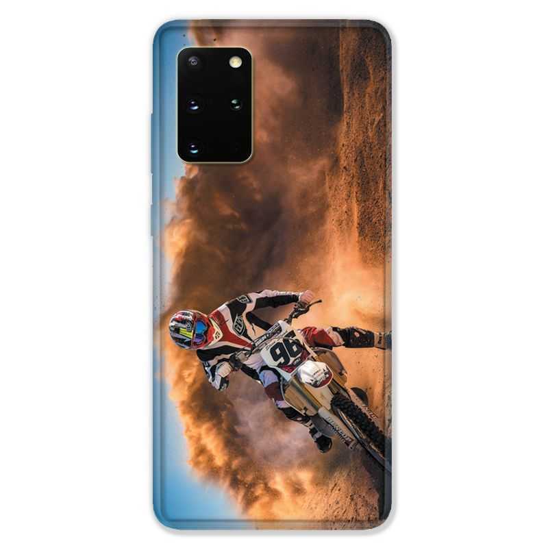 Coque pour Samsung Galaxy S20 PLUS Moto Cross Blanc