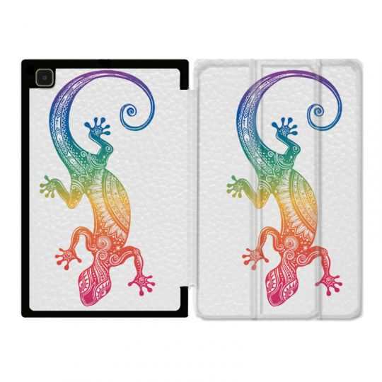 Housse Smart Cover Pour Samsung Galaxy Tab A7 (10.4) Animaux Maori Salamandre Color