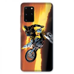 Coque pour Samsung Galaxy S20 PLUS Moto Cross Noir
