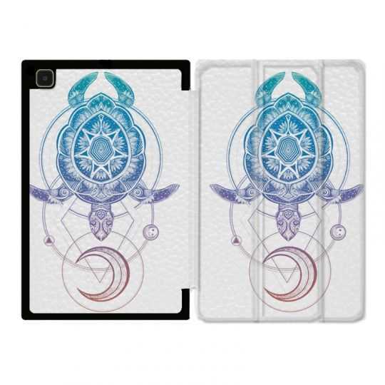 Housse Smart Cover Pour Samsung Galaxy Tab A7 (10.4) Animaux Maori Tortue Color