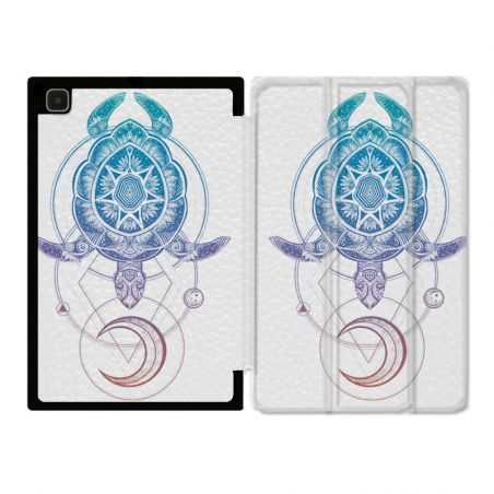 Housse Smart Cover Pour Samsung Galaxy Tab A7 (10.4) Animaux Maori Tortue Color