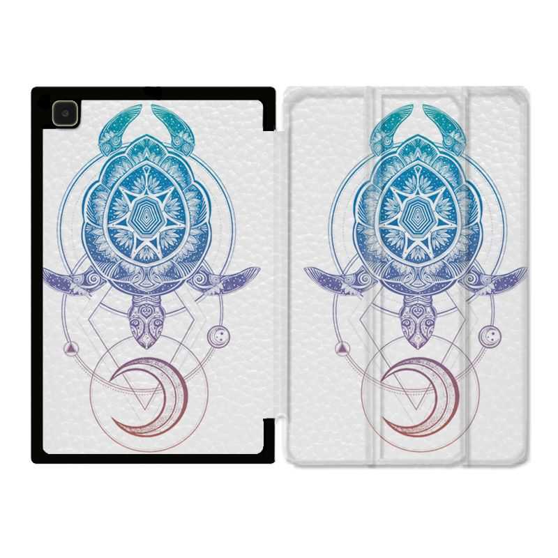 Housse Smart Cover Pour Samsung Galaxy Tab A7 (10.4) Animaux Maori Tortue Color