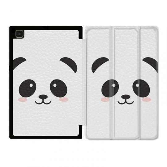 Housse Smart Cover Pour Samsung Galaxy Tab A7 (10.4) Panda Blanc