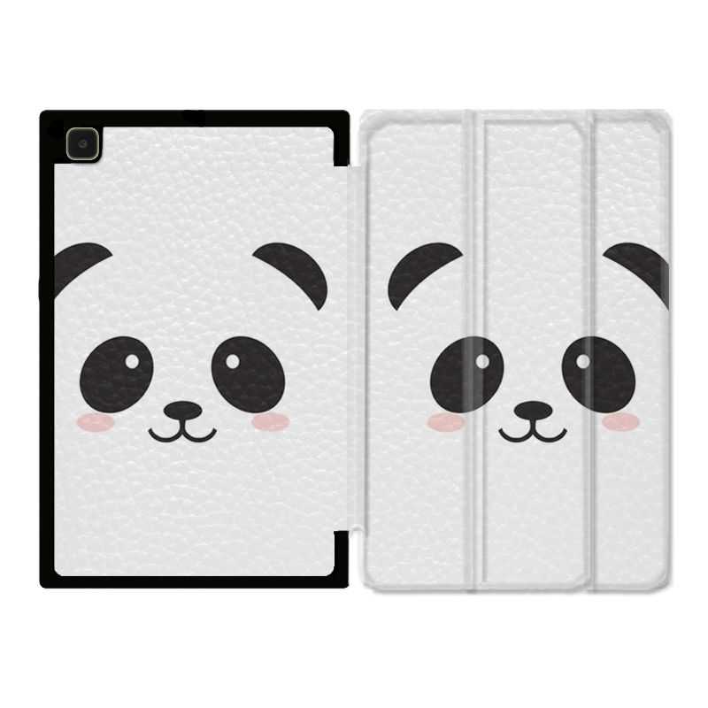 Housse Smart Cover Pour Samsung Galaxy Tab A7 (10.4) Panda Blanc