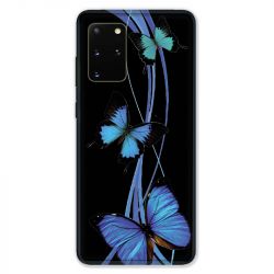 Coque pour Samsung Galaxy S20 PLUS papillons bleu
