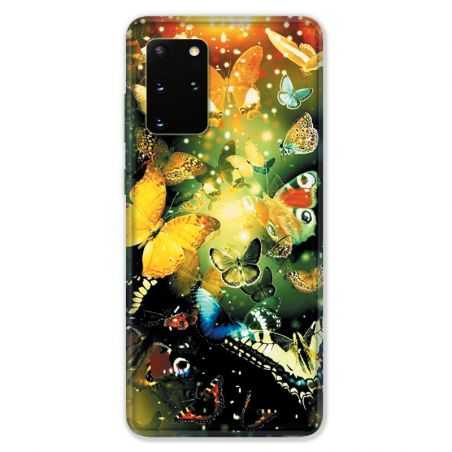 Coque pour Samsung Galaxy S20 PLUS papillons papillon jaune