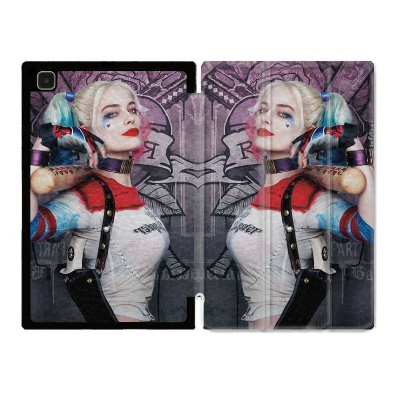 Housse Smart Cover Pour Samsung Galaxy Tab A7 (10.4) Harley Quinn Batte