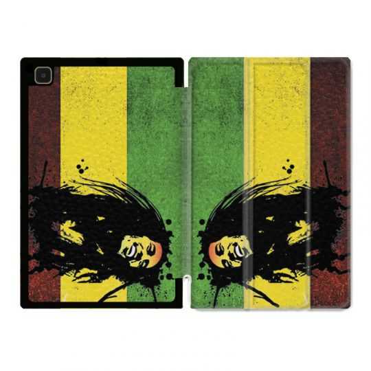 Housse Smart Cover Pour Samsung Galaxy Tab A7 (10.4) Bob Marley Drapeau