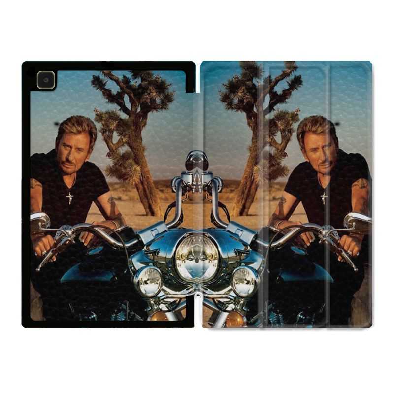 Housse Smart Cover Pour Samsung Galaxy Tab A7 (10.4) Johnny Hallyday Moto