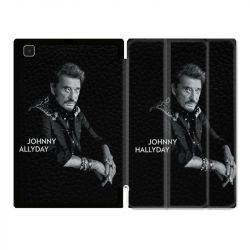 Housse Smart Cover Pour Samsung Galaxy Tab A7 (10.4) Johnny Hallyday Noir