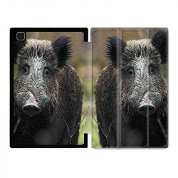 Housse Smart Cover Pour Samsung Galaxy Tab A7 (10.4) Chasse Sanglier bois