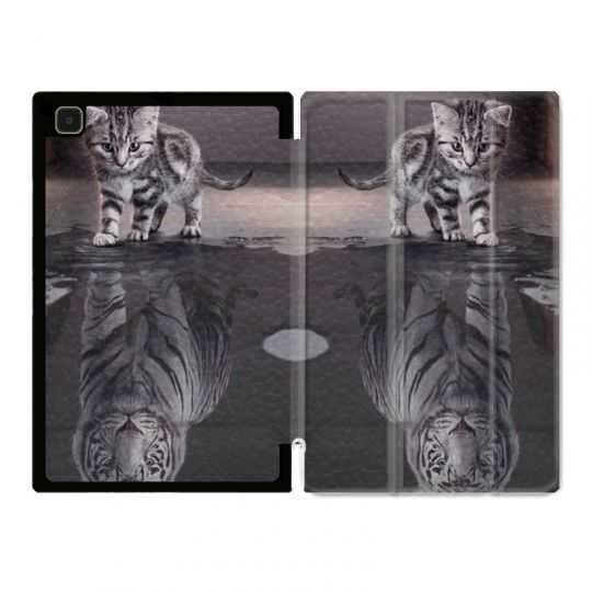Housse Smart Cover Pour Samsung Galaxy Tab A7 (10.4) Chat Reflet