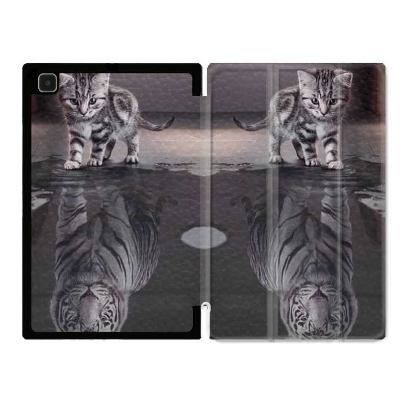 Housse Smart Cover Pour Samsung Galaxy Tab A7 (10.4) Chat Reflet