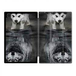Housse Smart Cover Pour Samsung Galaxy Tab A7 (10.4) Chien Reflet
