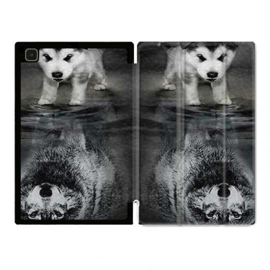 Housse Smart Cover Pour Samsung Galaxy Tab A7 (10.4) Chien Reflet