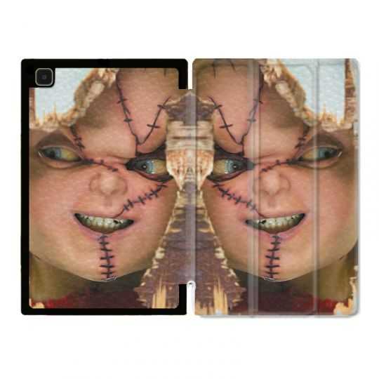 Housse Smart Cover Pour Samsung Galaxy Tab A7 (10.4) Chucky Blanc