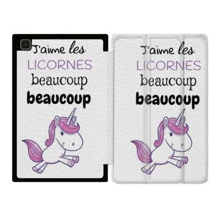 Housse Smart Cover Pour Samsung Galaxy Tab A7 (10.4) Decale Licornes