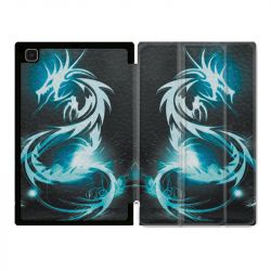 Housse Smart Cover Pour Samsung Galaxy Tab A7 (10.4) Dragon Bleu