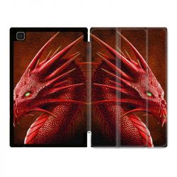 Housse Smart Cover Pour Samsung Galaxy Tab A7 (10.4) Dragon Rouge