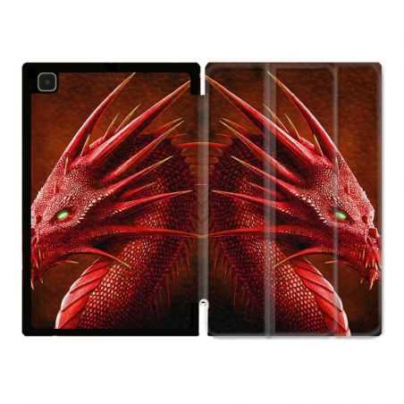 Housse Smart Cover Pour Samsung Galaxy Tab A7 (10.4) Dragon Rouge