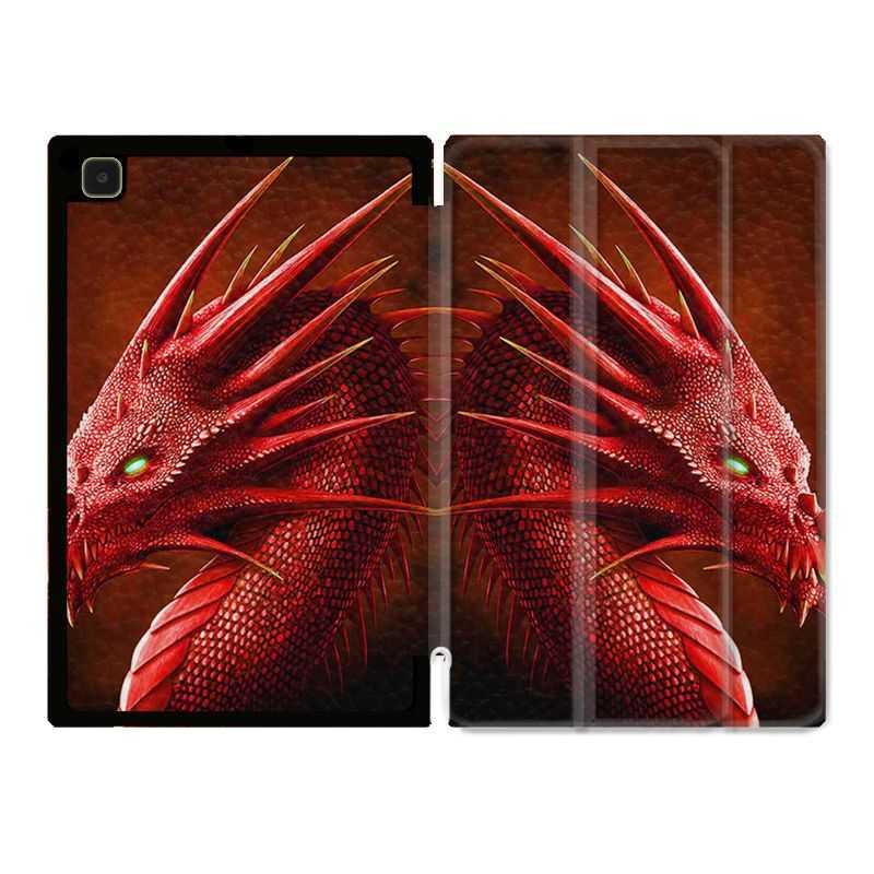 Housse Smart Cover Pour Samsung Galaxy Tab A7 (10.4) Dragon Rouge
