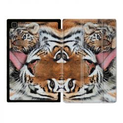 Housse Smart Cover Pour Samsung Galaxy Tab A7 (10.4) Bebe Tigre