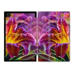 Housse Smart Cover Pour Samsung Galaxy Tab A7 (10.4) Fleur Lys Color