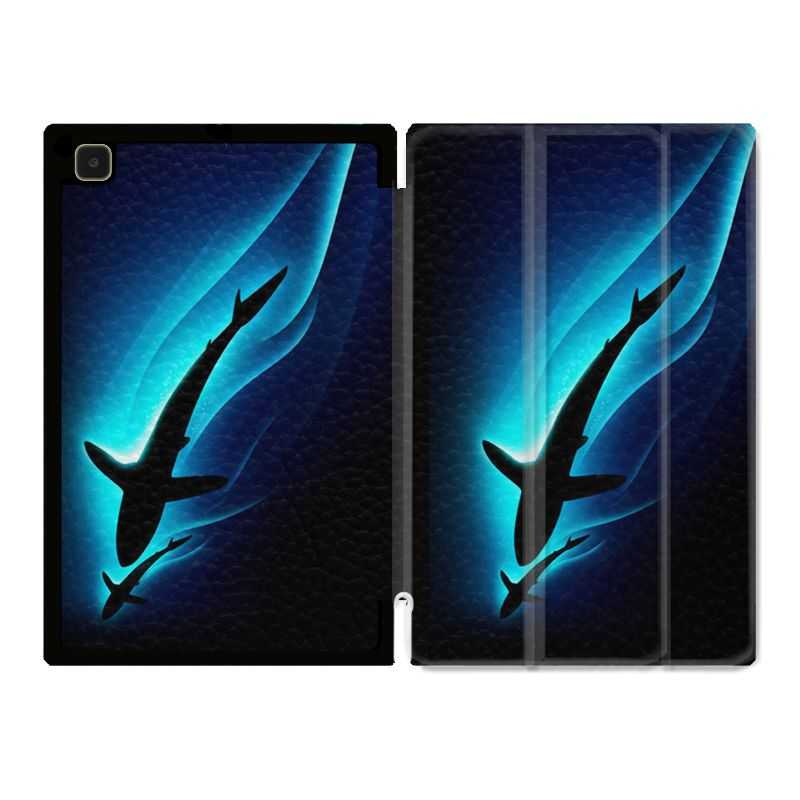 Housse Smart Cover Pour Samsung Galaxy Tab A7 (10.4) Requin Noir