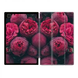 Housse Smart Cover Pour Samsung Galaxy Tab A7 (10.4) Fleur Pivoine
