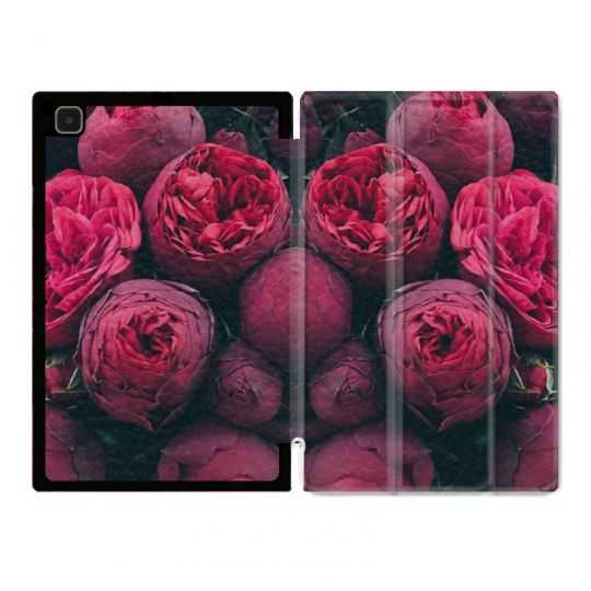 Housse Smart Cover Pour Samsung Galaxy Tab A7 (10.4) Fleur Pivoine