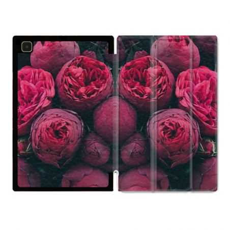 Housse Smart Cover Pour Samsung Galaxy Tab A7 (10.4) Fleur Pivoine
