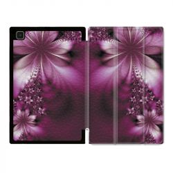 Housse Smart Cover Pour Samsung Galaxy Tab A7 (10.4) Fleur Violette Montante