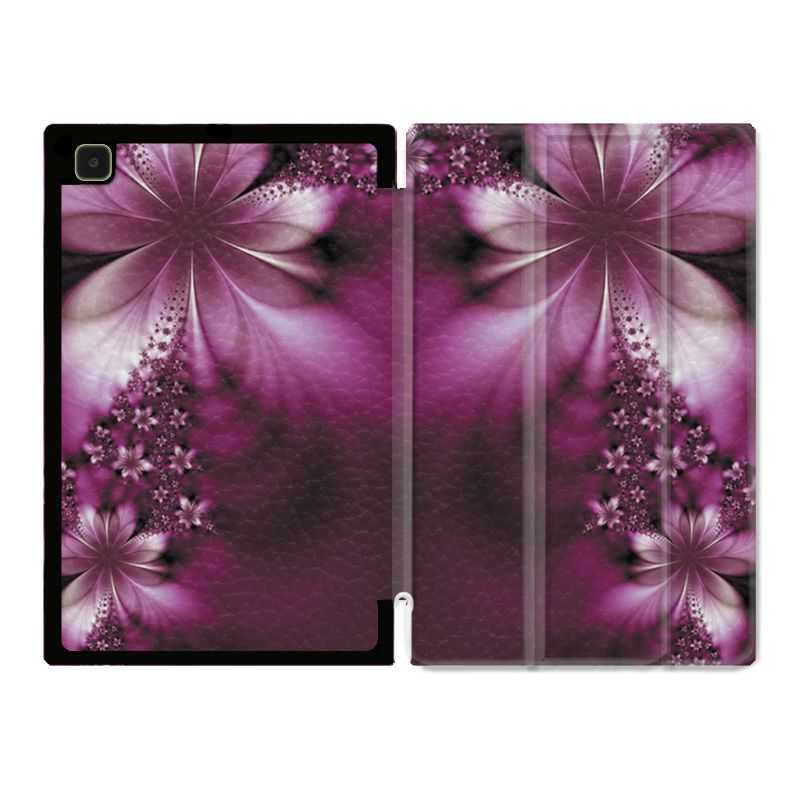 Housse Smart Cover Pour Samsung Galaxy Tab A7 (10.4) Fleur Violette Montante