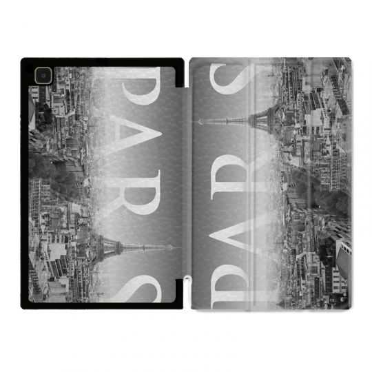 Housse Smart Cover Pour Samsung Galaxy Tab A7 (10.4) France Paris Vintage