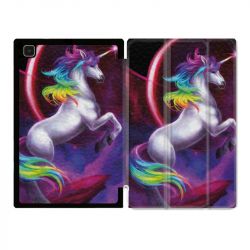 Housse Smart Cover Pour Samsung Galaxy Tab A7 (10.4) Licorne Arc en ciel