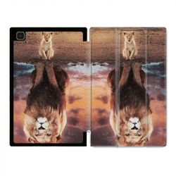 Housse Smart Cover Pour Samsung Galaxy Tab A7 (10.4) Lion Reflet