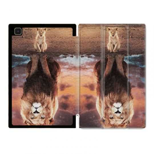 Housse Smart Cover Pour Samsung Galaxy Tab A7 (10.4) Lion Reflet