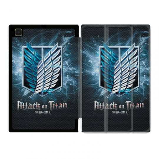 Housse Smart Cover Pour Samsung Galaxy Tab A7 (10.4) Manga Attaque Titans Noir