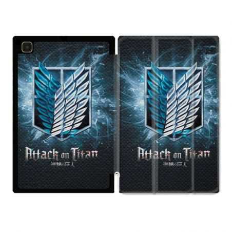 Housse Smart Cover Pour Samsung Galaxy Tab A7 (10.4) Manga Attaque Titans Noir