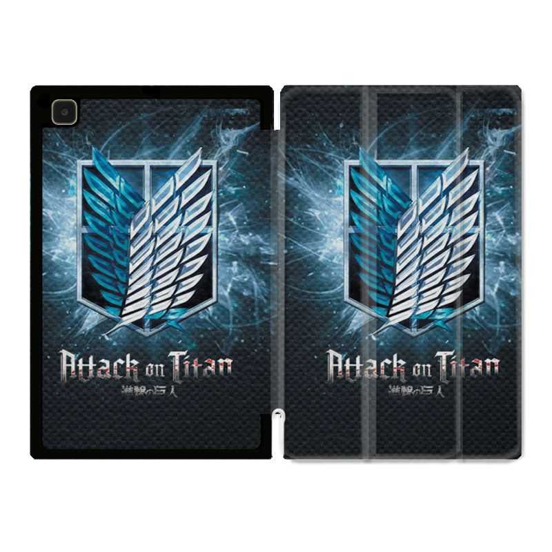Housse Smart Cover Pour Samsung Galaxy Tab A7 (10.4) Manga Attaque Titans Noir