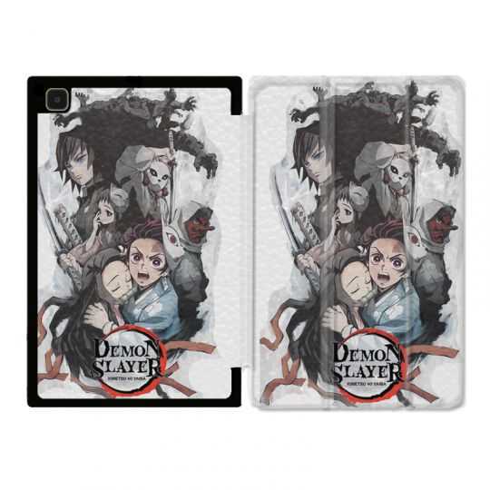 Housse Smart Cover Pour Samsung Galaxy Tab A7 (10.4) Manga Demon Slayer Blanc