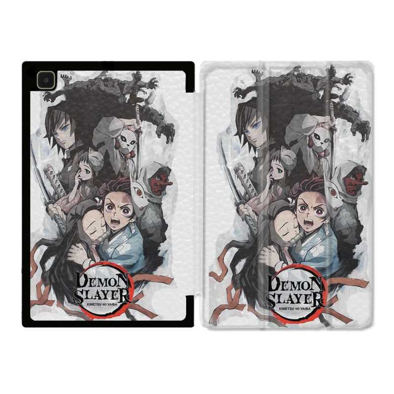 Housse Smart Cover Pour Samsung Galaxy Tab A7 (10.4) Manga Demon Slayer Blanc