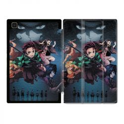 Housse Smart Cover Pour Samsung Galaxy Tab A7 (10.4) Manga Demon Slayer Noir
