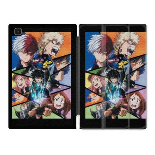 Housse Smart Cover Pour Samsung Galaxy Tab A7 (10.4) Manga My Hero Academia Noir