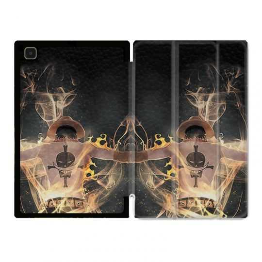Housse Smart Cover Pour Samsung Galaxy Tab A7 (10.4) Manga One Piece Ace Noir